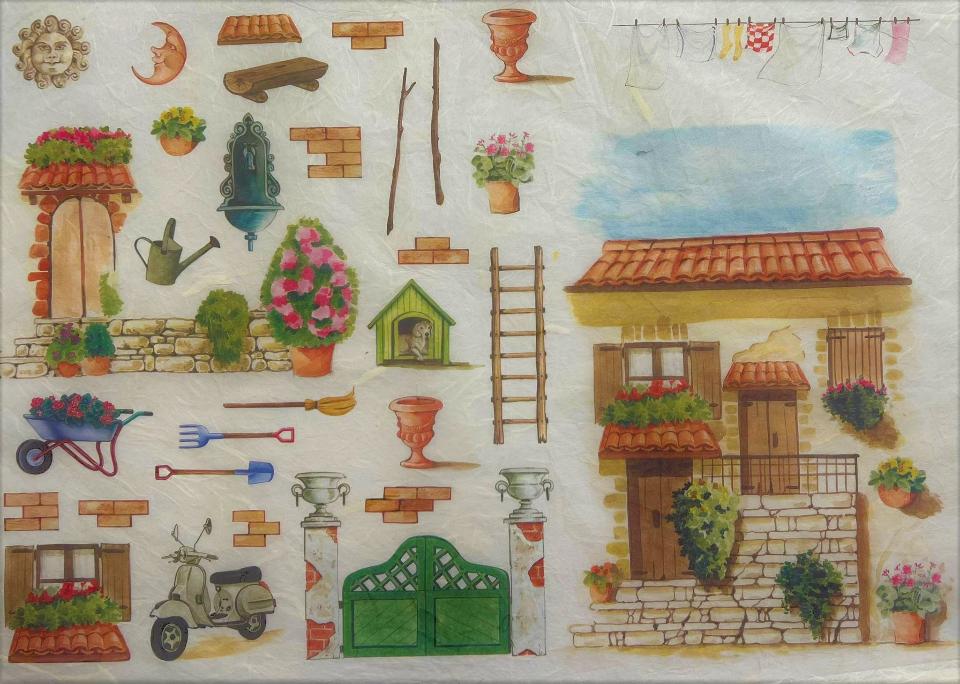 Carta riso sagome per tegola stamperia 33x48