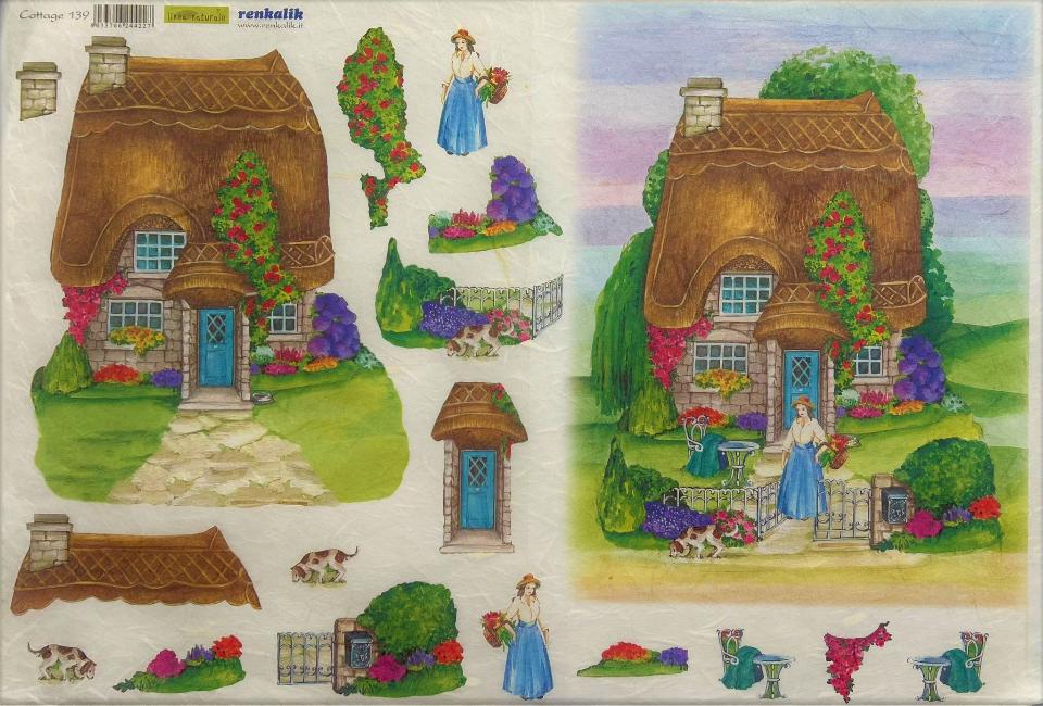 Carta riso cottage stamperia 33x48