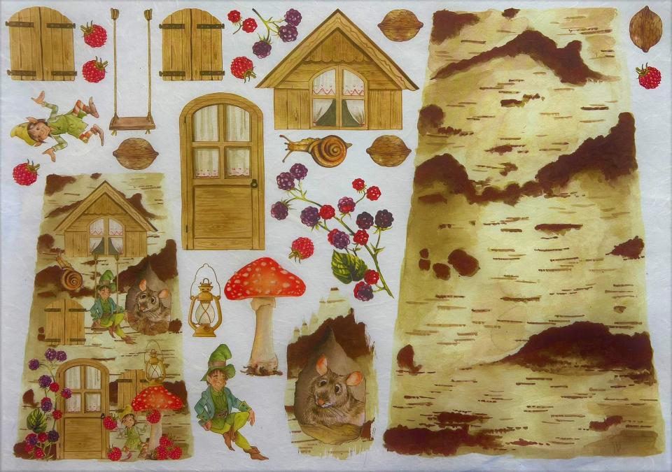 Carta riso sagome per tegola stamperia 33x48