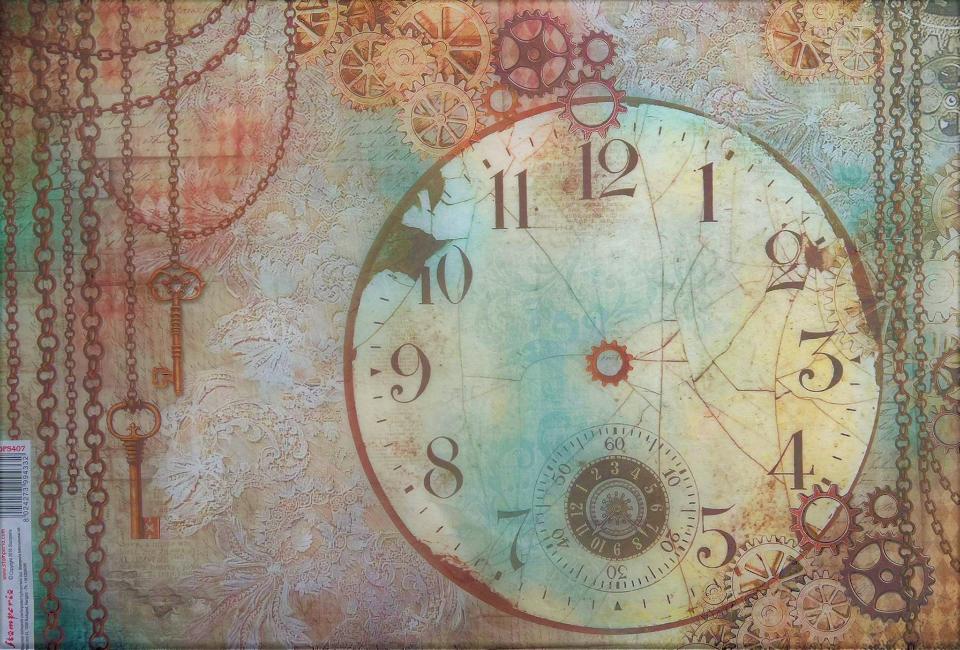 Carta riso orologio stamperia 1 foglio 33x48 (cm)