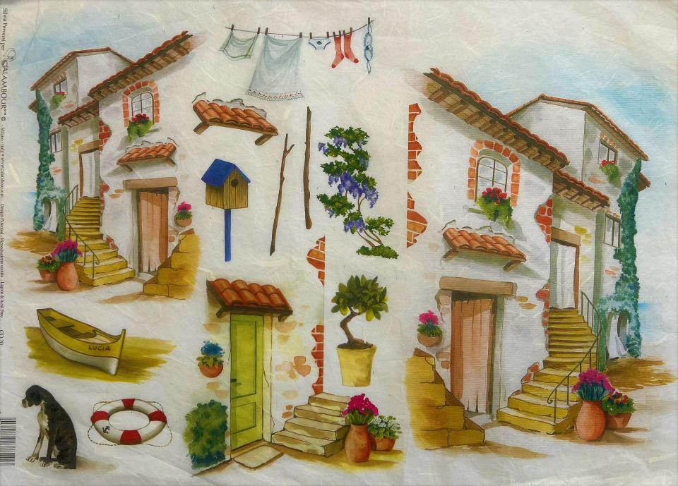 Carta riso sagome per tegola stamperia 1 foglio 33x48 (cm)