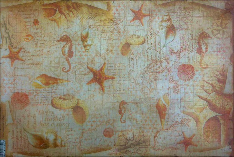 Carta riso conchiglie stamperia 1 foglio 33x48 (cm)