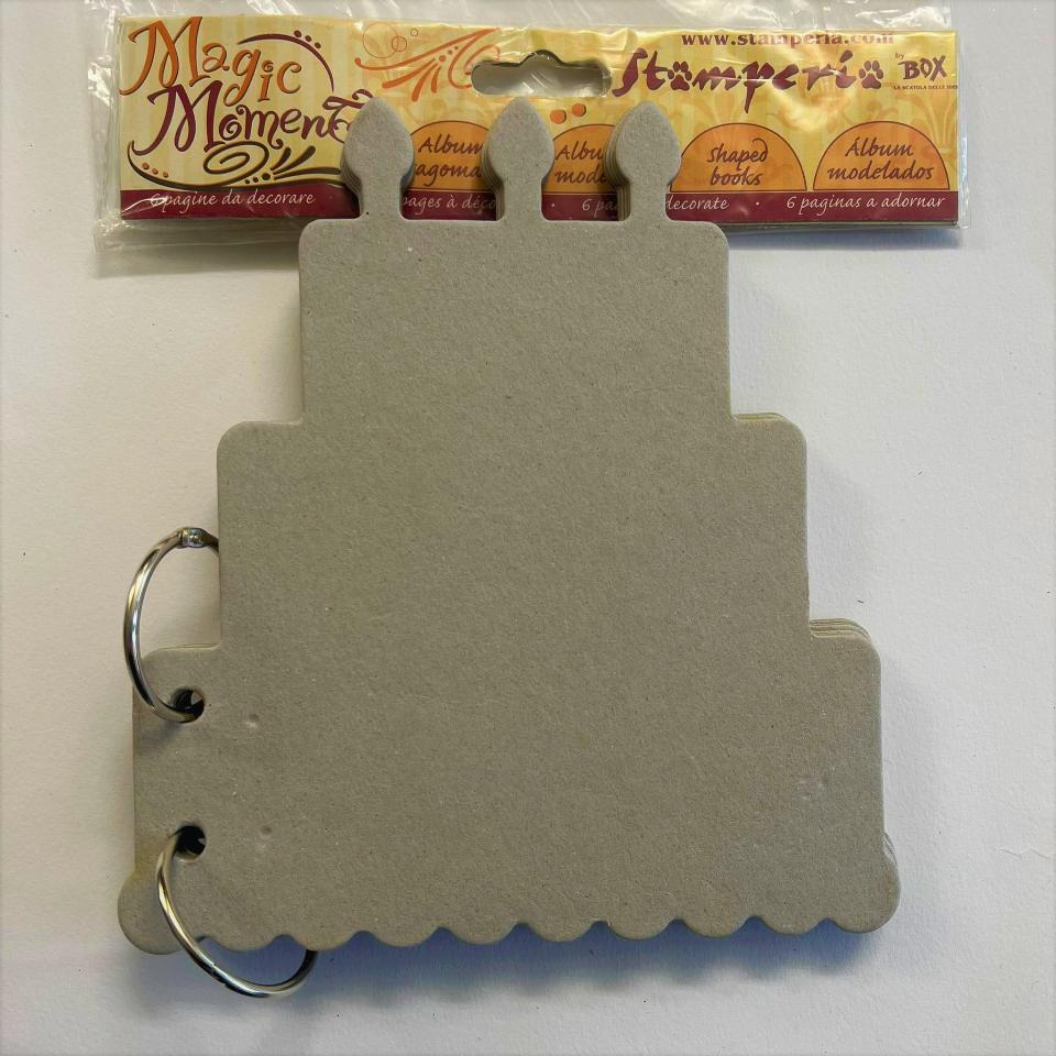 album in cartone sagomato stamperia Torta 18 cm x 16 cm