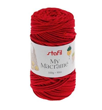 My Macramè colore rosso stafil 100g - 90m