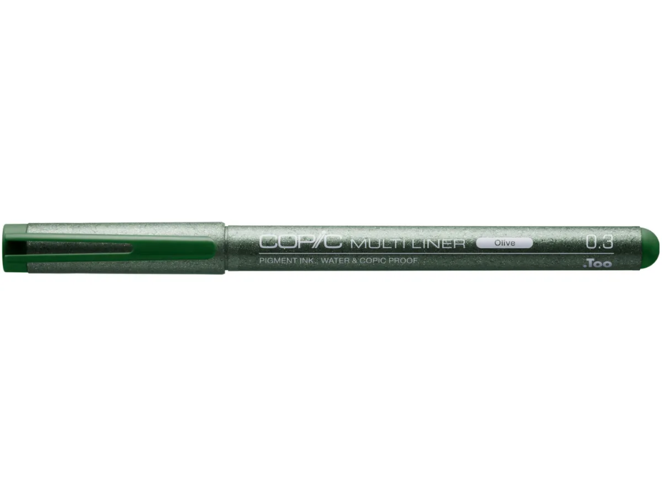 multiliner  colore verde oliva copic 0.3mm