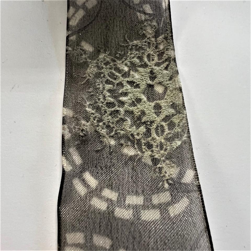 nastro grigio-marrone con stelle GoldiDecor 40 mm x 1 metro