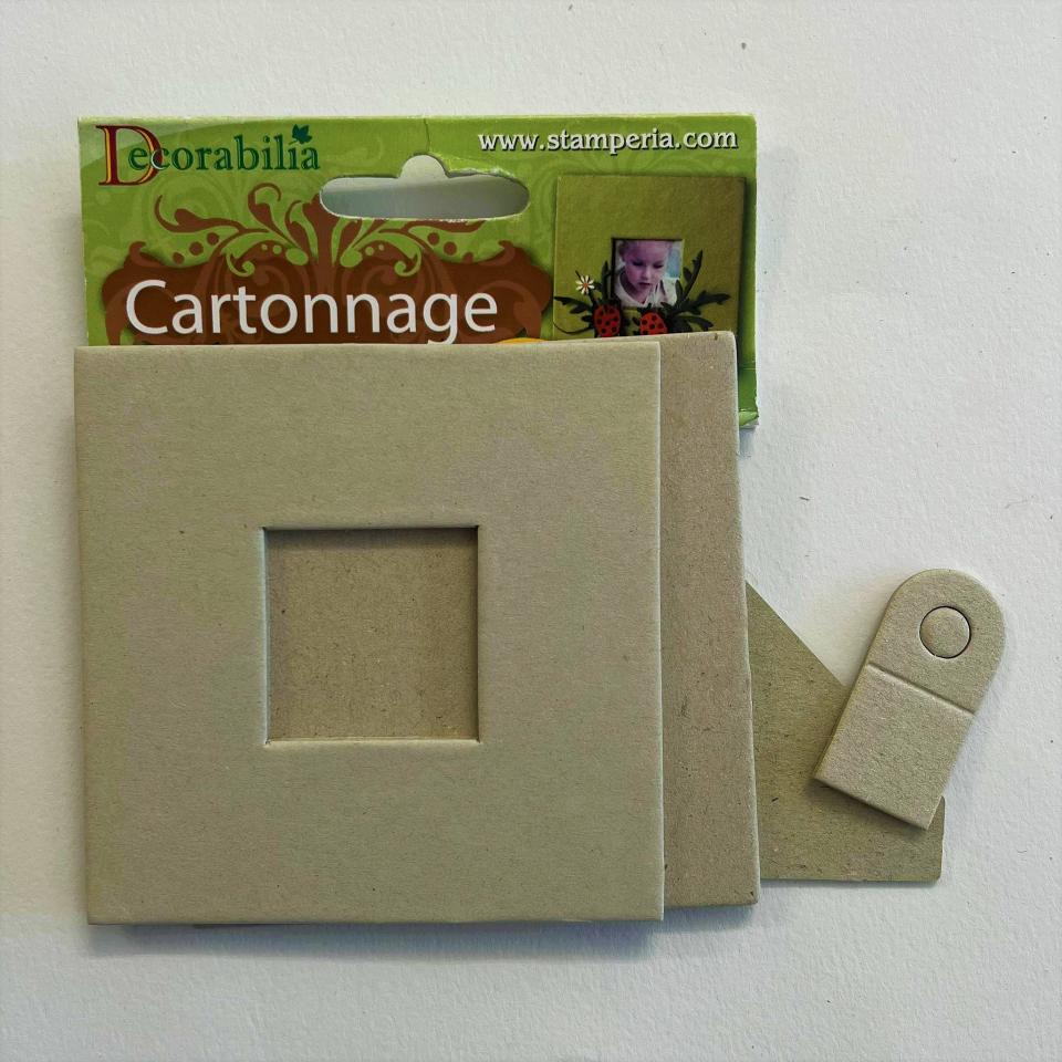 Portafoto in cartone sagomato stamperia quadrata 9 x 9 cm