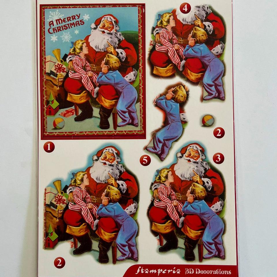 Sticker 3D Babbo Natale Stamperia 15 x 25 cm