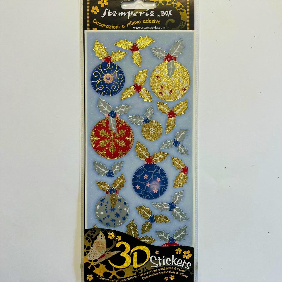 Sticker decori natalizi Stamperia 10 x 26 cm