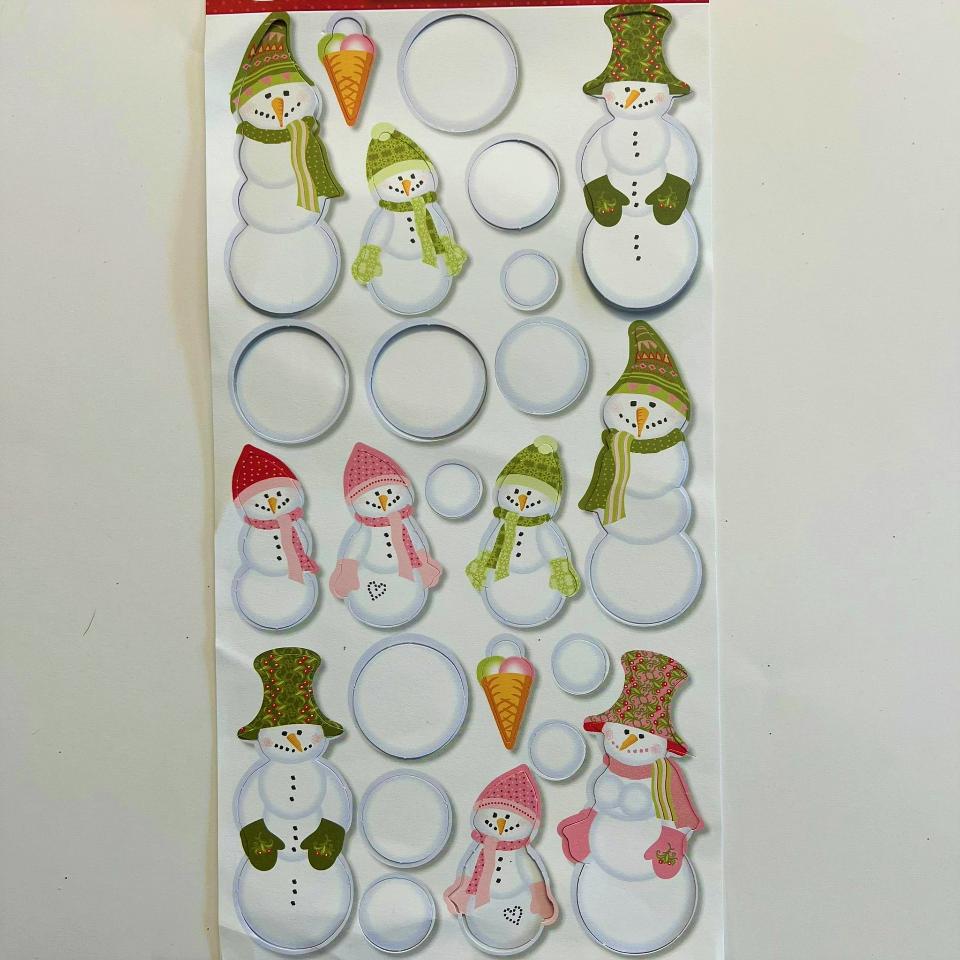 Sticker pupazzi neve rayher 34 x 15 cm