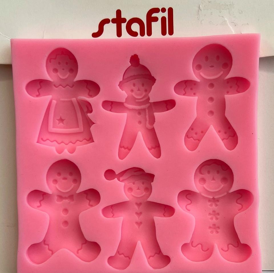 Stampo in silicone Gingerbread man and woman Stafil 35mm x 30mm
