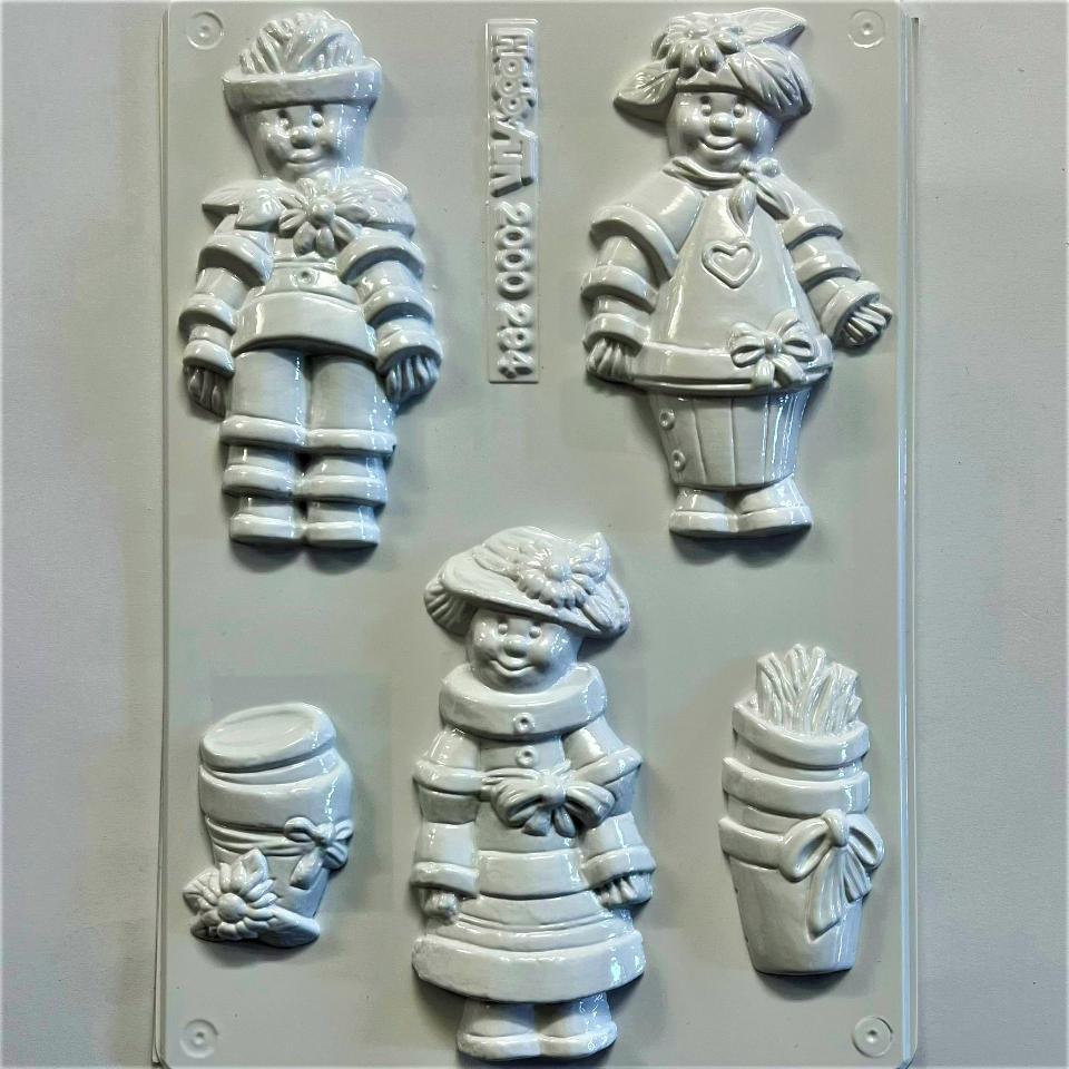 Stampo in plastica pupazzi di vasi hobby fun 16 cm x 23 cm