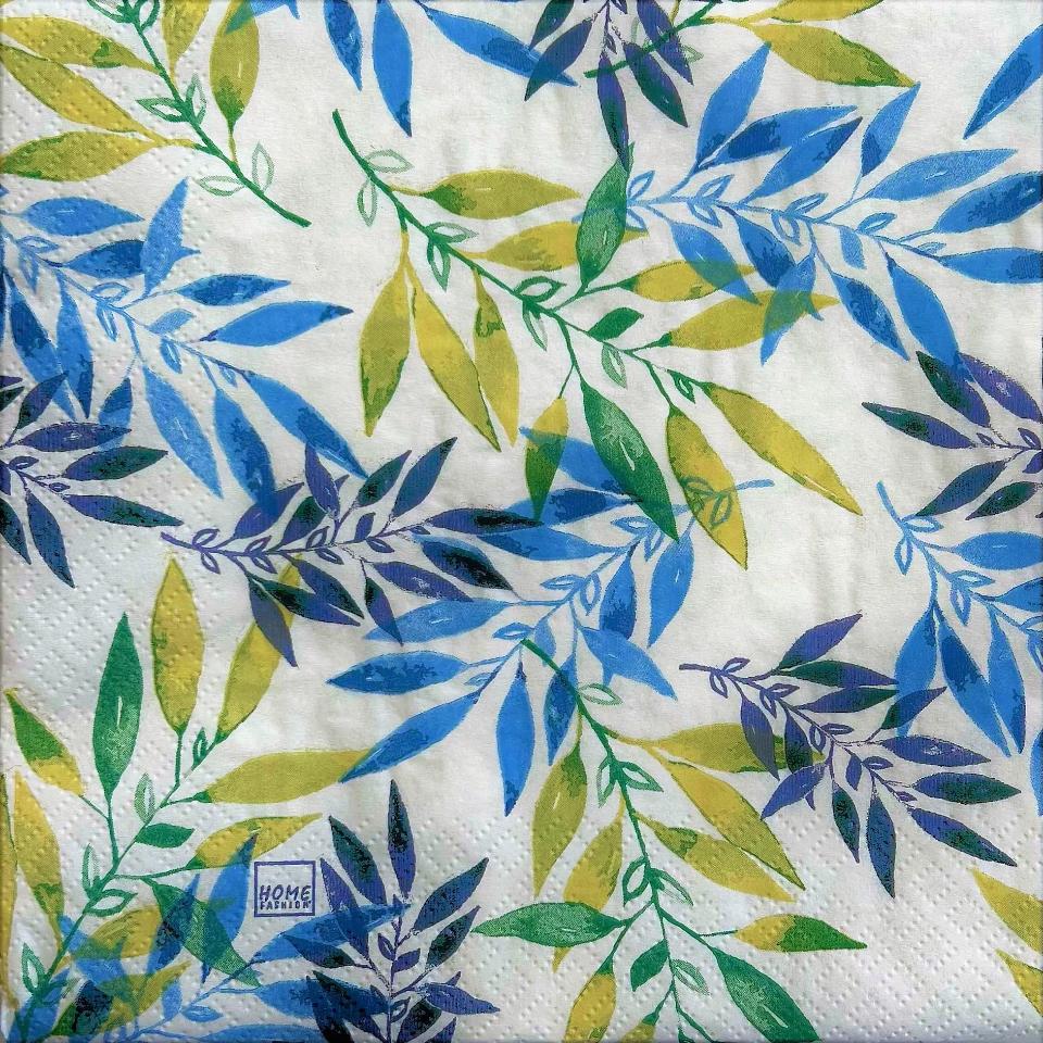 tovaglioli per decoupage foglie arti e grafica busta da 2 pezzi 30x30