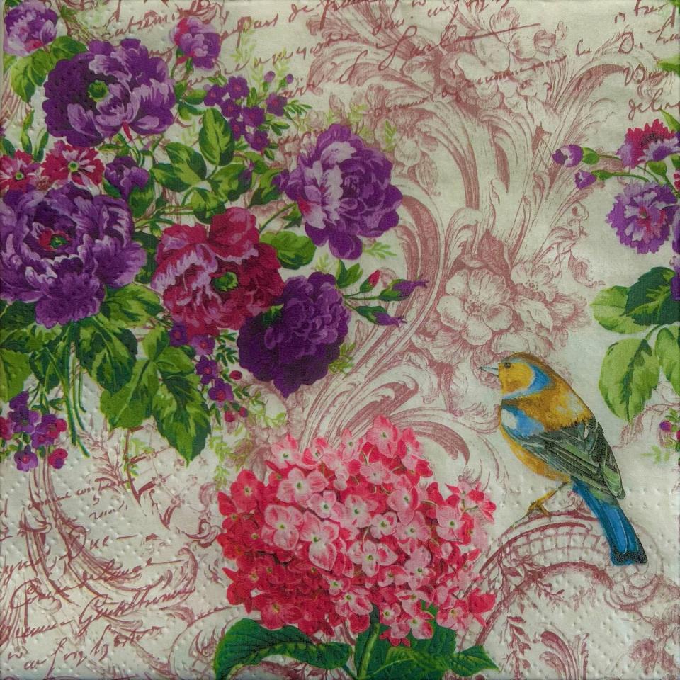 Tovagliolo per decoupage ortensie arti e grafica busta da 2 pezzi 33 x 33 cm