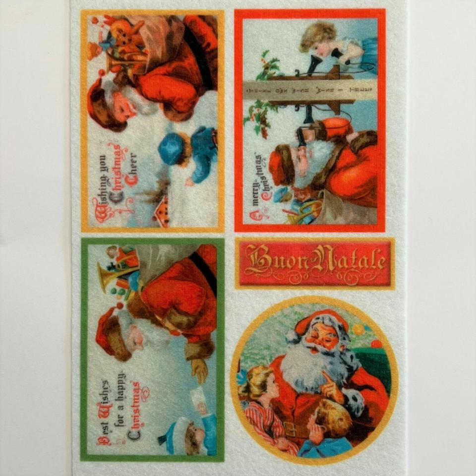 Sagomine in feltro Babbo Natale Stamperia busta con 1 foglio 14,8 x 21 cm