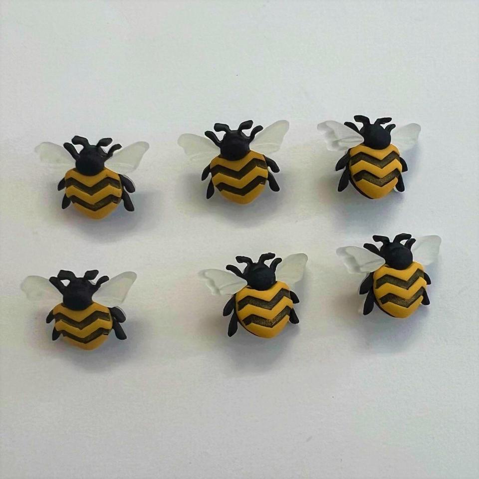 Bottoni decorativi in resina - a forma di ape Stafil 6 pezzi per 2 cm
