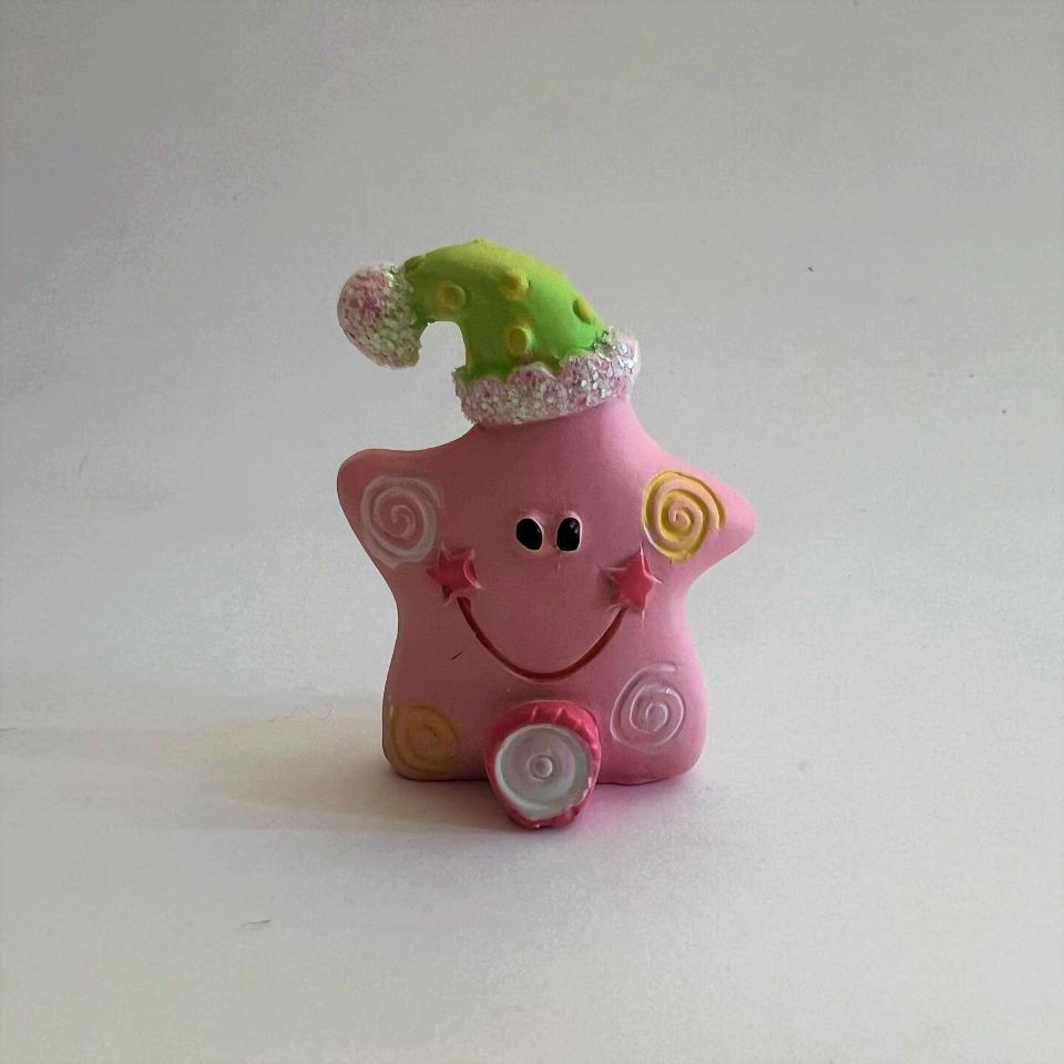 decorazione stellina rosa Hobby Fun busta da 1 pezzi resina h 3.5cm