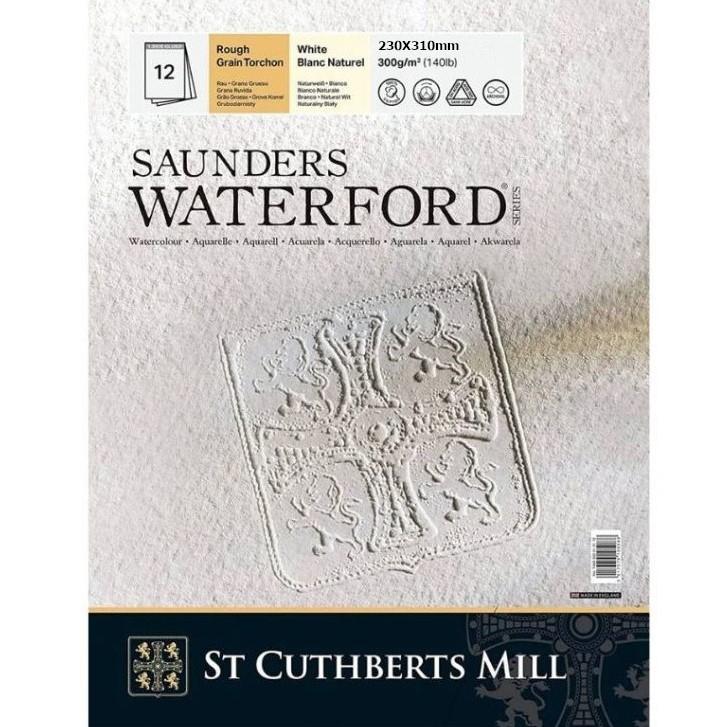 blocco per acuerello Saunders Waterford st cuthberts mill Grana Ruvida 230 x 310 mm