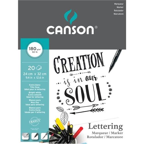 Blocco di carta per lettering Canson 24 x 32 cm (20 fogli)