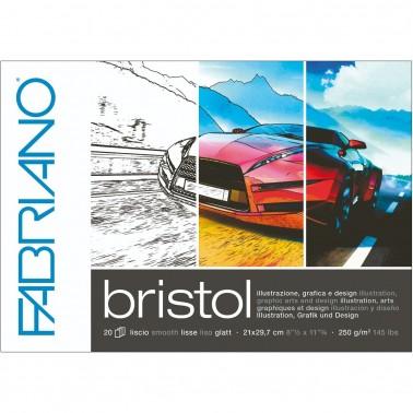 Blocco di carta bristol fabriano A4 21 x  29,7  | 20 Fogli | 250 g/m2