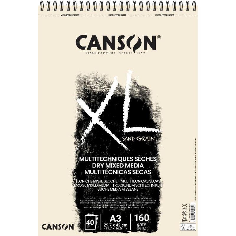 blocco  per tecniche secche XL Canson A3 29,7 x 42 | 40 Fogli |160 g/m2