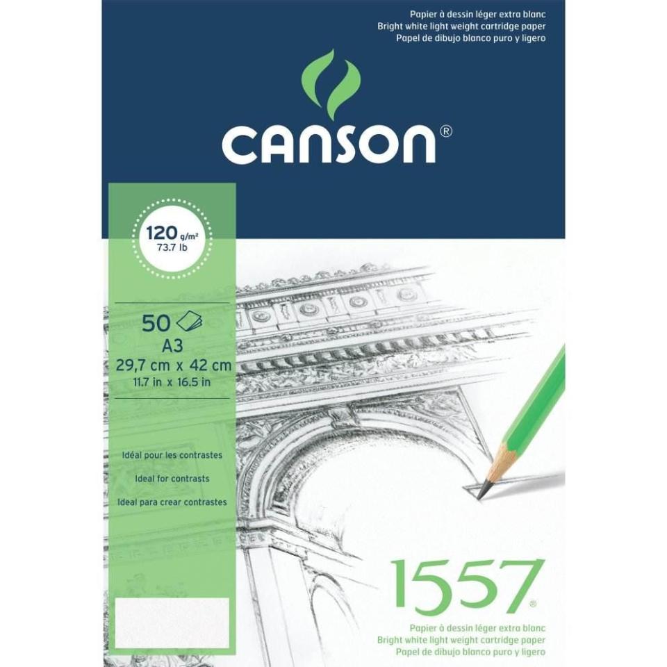 Blocco extra bianco 1557 Canson formato A 3 29,7x42cm  120g/mq