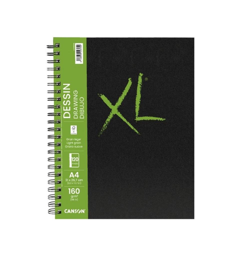 Blocco spiralato da disegno XL Canson A4 21 x 29,7 cm | 160 g/m² | 120 fogli