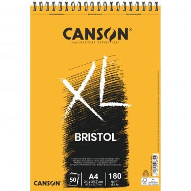 Blocco di carta bristol spiralato Canson A4  21 x 29,7/ 50 Fogli | 180 g/m2