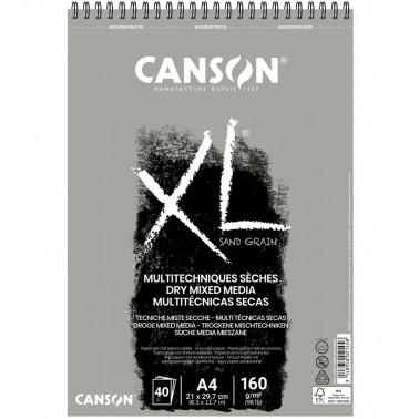 blocco  per tecniche secche fogli grigi XL Canson A4 21 x 29,7  | 40 Fogli |160 g/m2