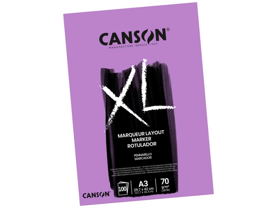 blocco xl marker Canson formato A3 29,7 x 42 cm  70g/mq