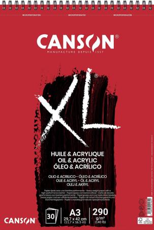Blocco XL Olio e Acrilico Canson A3 29,7 x 42 cm | 30 fogli | 290 g/m²