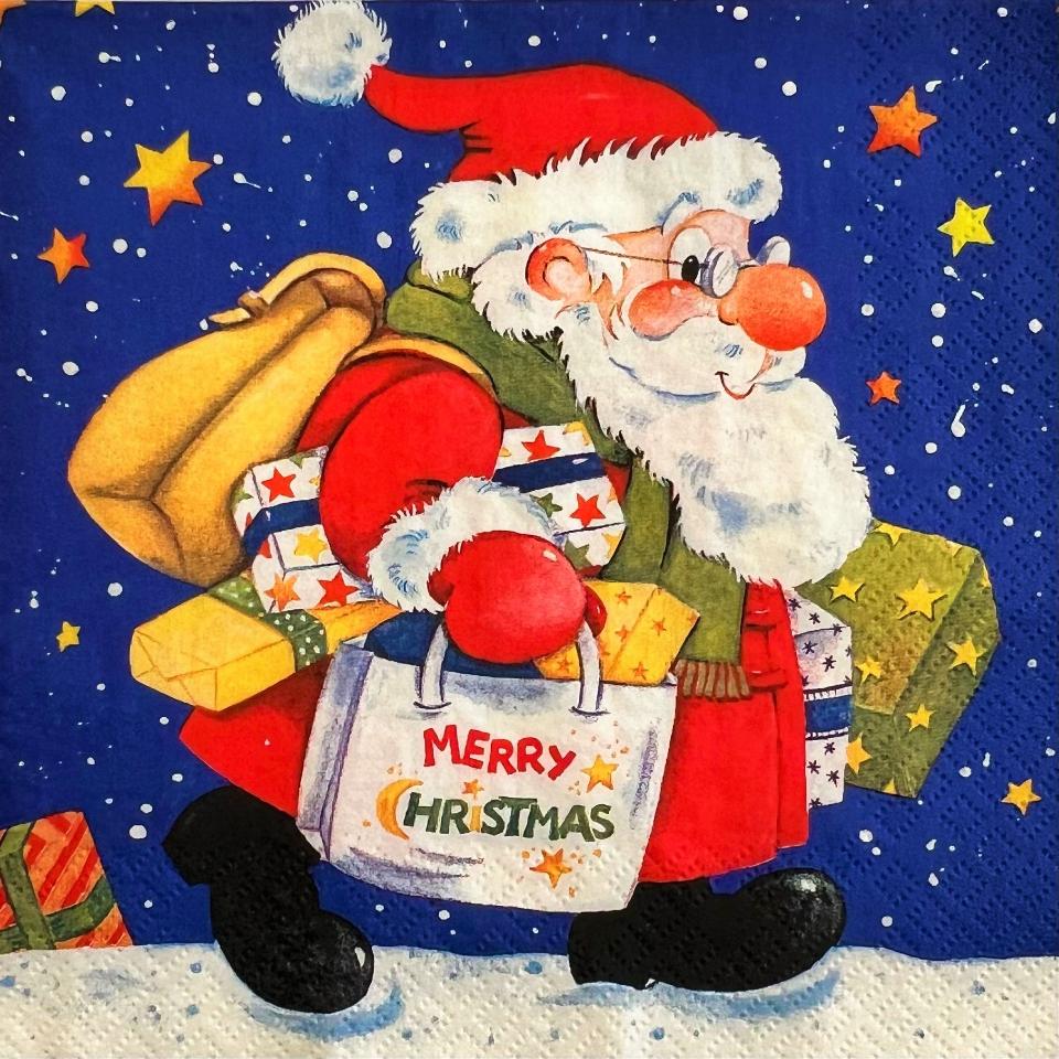 tovaglioli per  decoupage babbo natale arti e grafica busta da 2 pezzi 33x33