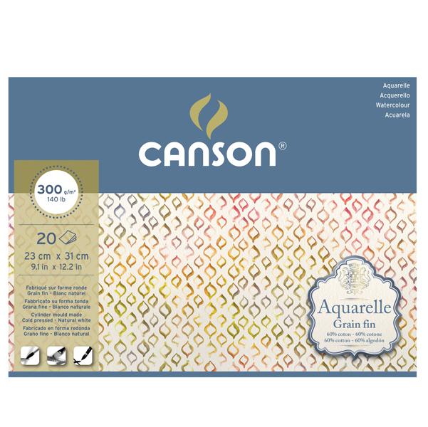 Blocco acquerello Canson Grana Fine 23 x 31 cm