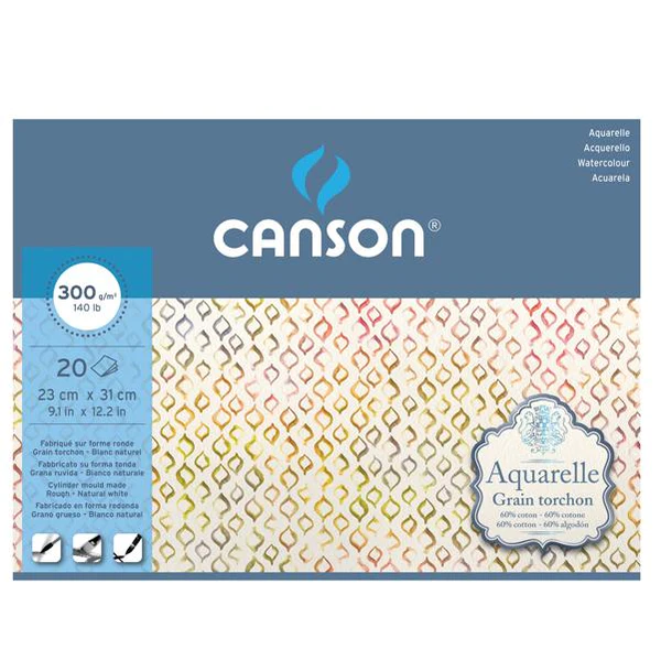 Blocco acquerello Canson Grana grossa 23 x 31 cm