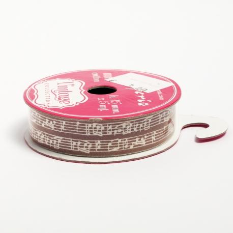 Nastro in Cotone - Note Musicali Stamperia 15 mm x 5 mt