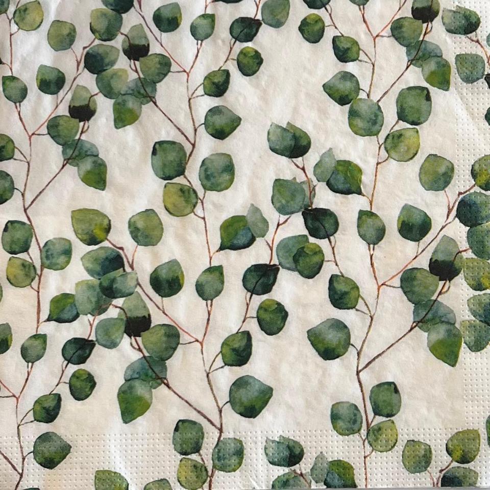 Tovaglioli per decoupage con foglie arti e grafica busta da 2 pezzi 33x33