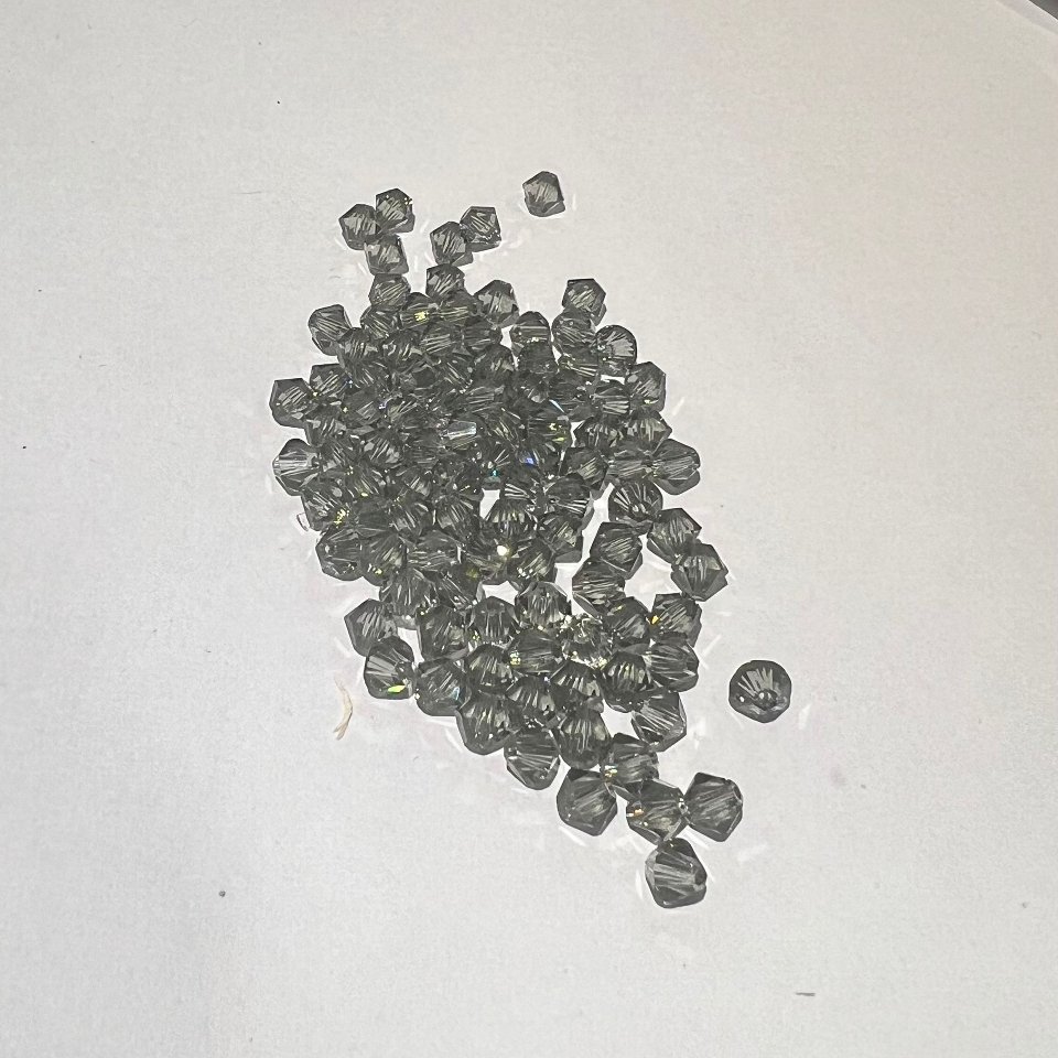 Swarovski bicono Black Diamond 4 mm swarovski 4 mm (busta da 100 pz)