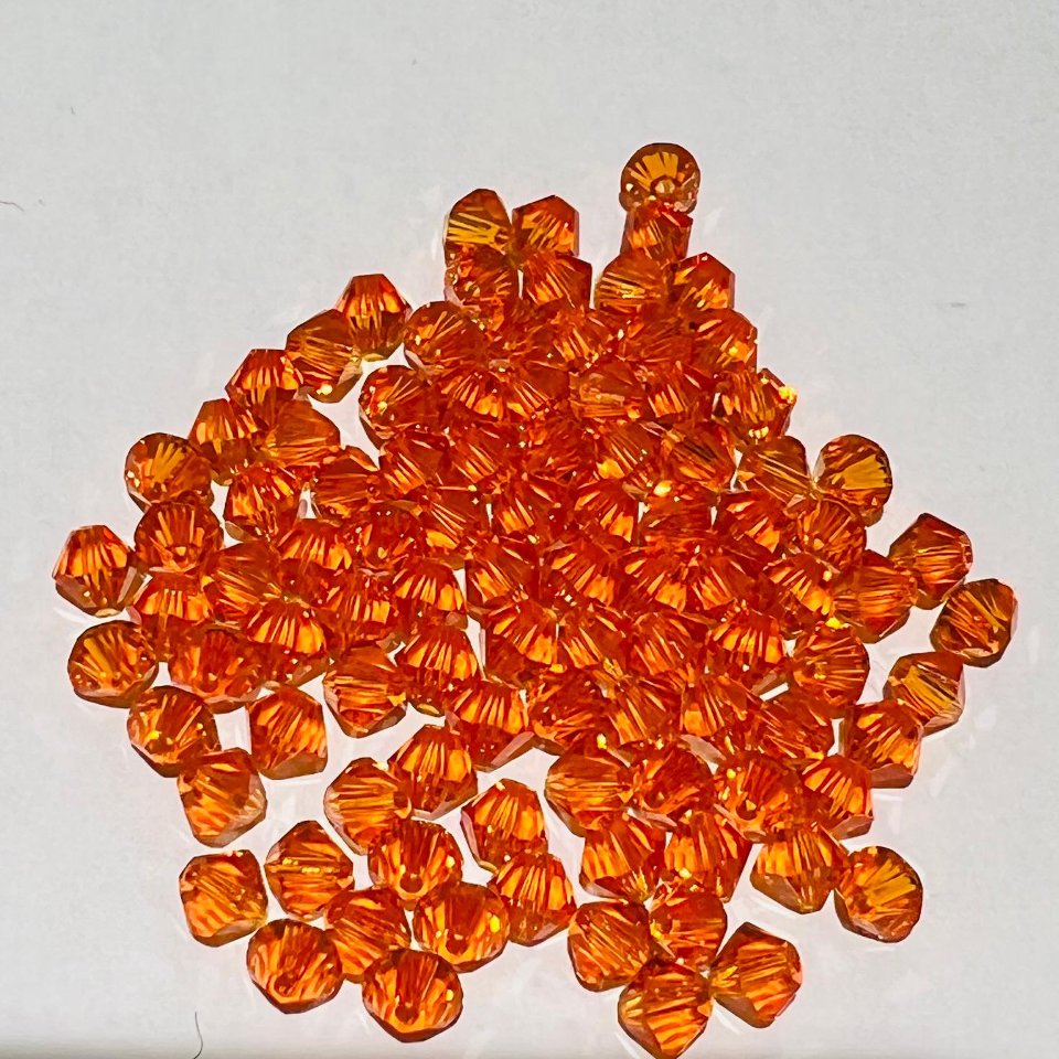 Swarovski bicono Tangerine 3 mm swarovski busta da 100pz