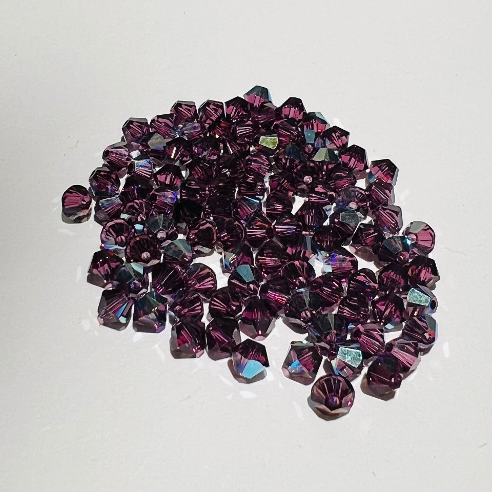 Swarovski bicono Amethyst Ab 4 mm swarovski 4 mm (busta da 100 pz)