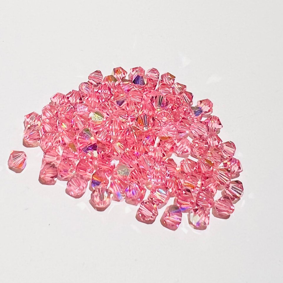 Swarovski bicono Light Rose Ab 4 mm swarovski 4 mm (busta da 100 pz)