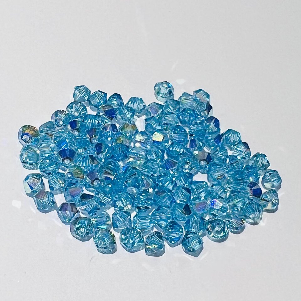 Swarovski bicono Aquamarine Ab 3 mm swarovski busta da 100pz