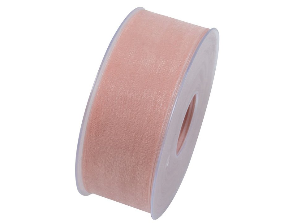 nastro organza rosa albicocca Goldina 40 mm x 1 mt