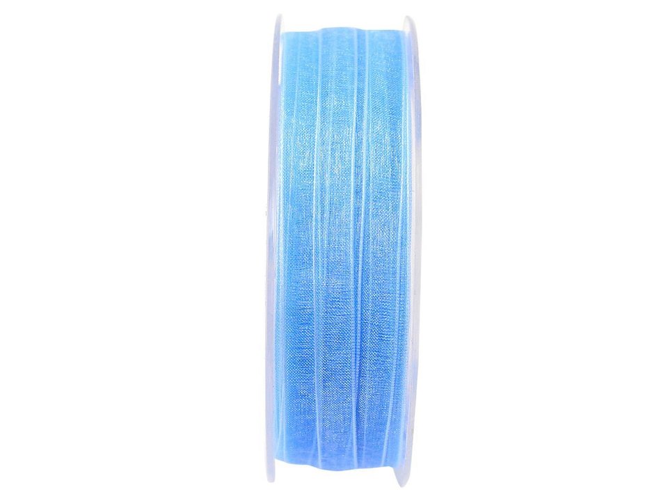 nastro organza azzurro 7mm Goldina busta da 5mt