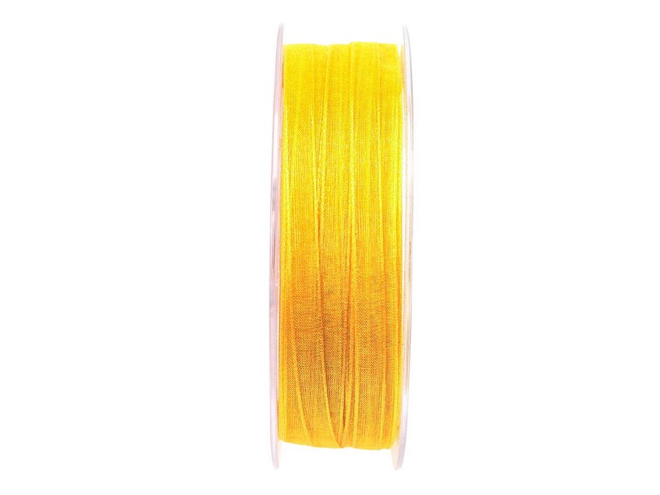 nastro organza giallo  7mm Goldina busta da 5mt