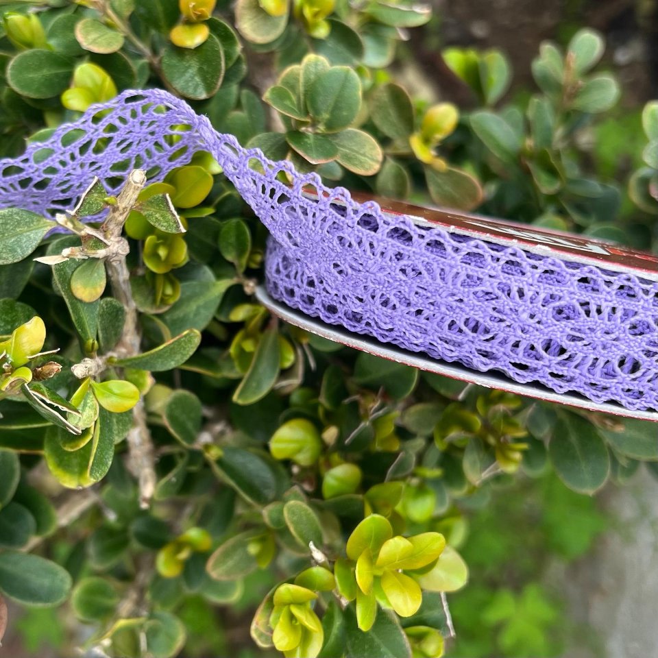 Nastro in Pizzo Waterloo Lilla - 20 mm hobby fun 20 mm x 1 metro