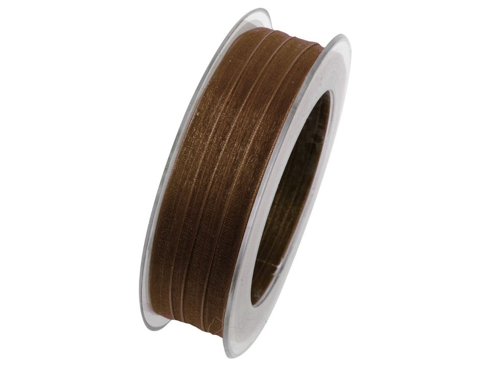 di nastro organza marrone 7mm Goldina busta da 5mt