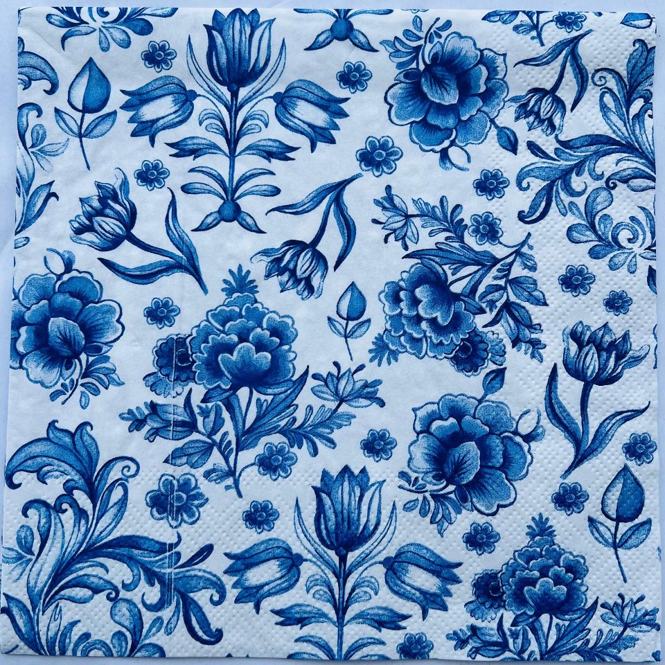 tovaglioli per decoupage fiori stile ceramica nordica arti e grafica busta da 2 pezzi 33x33 cm