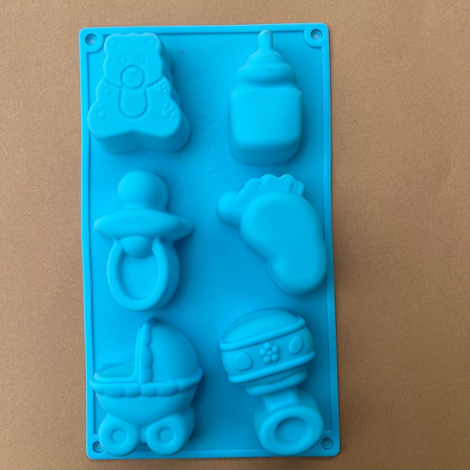 Stampoin silicone  baby composto da sei soggetti hobby fun 16 x 27 cm