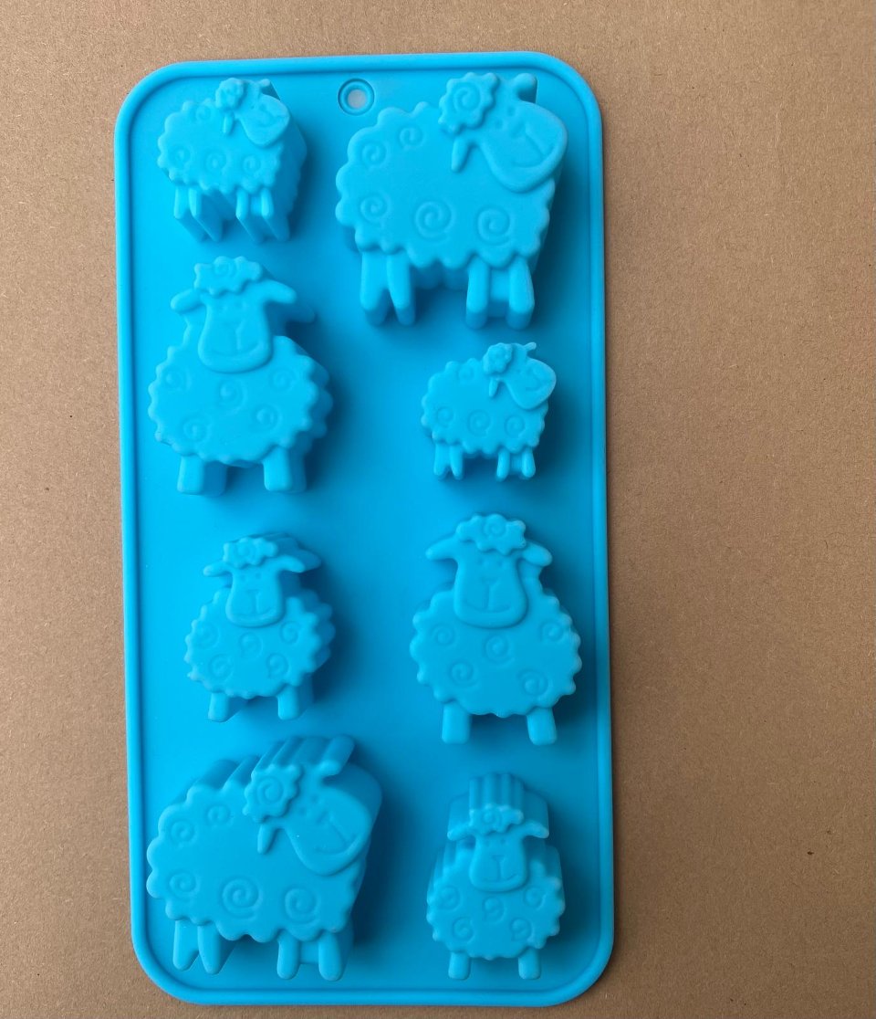 Stampo in silicone - pecorelle hobby fun 20 cm x 10cm