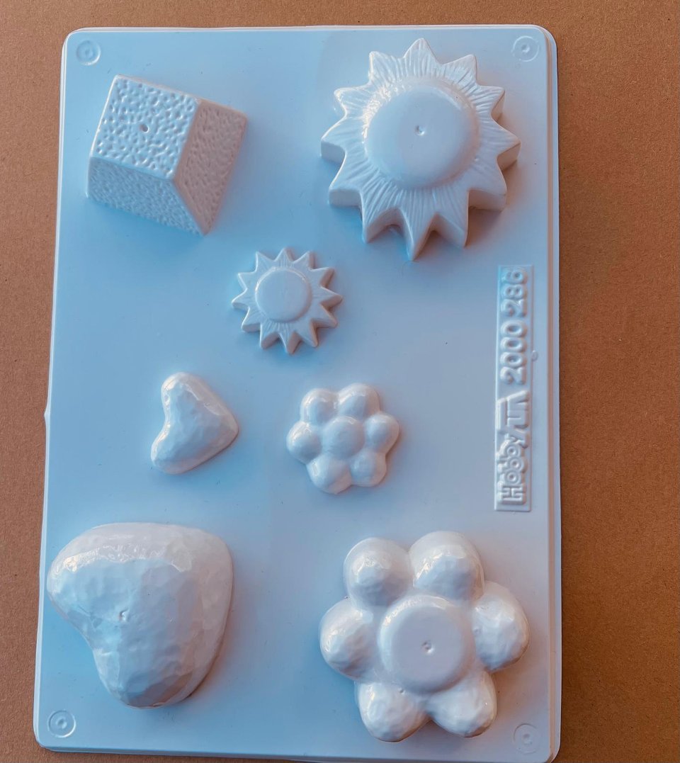 Stampo in plastica -segnaposti con foro centrale hobby fun 16 cm x 24 cm